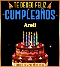 GIF Te deseo Feliz Cumpleaños Areli